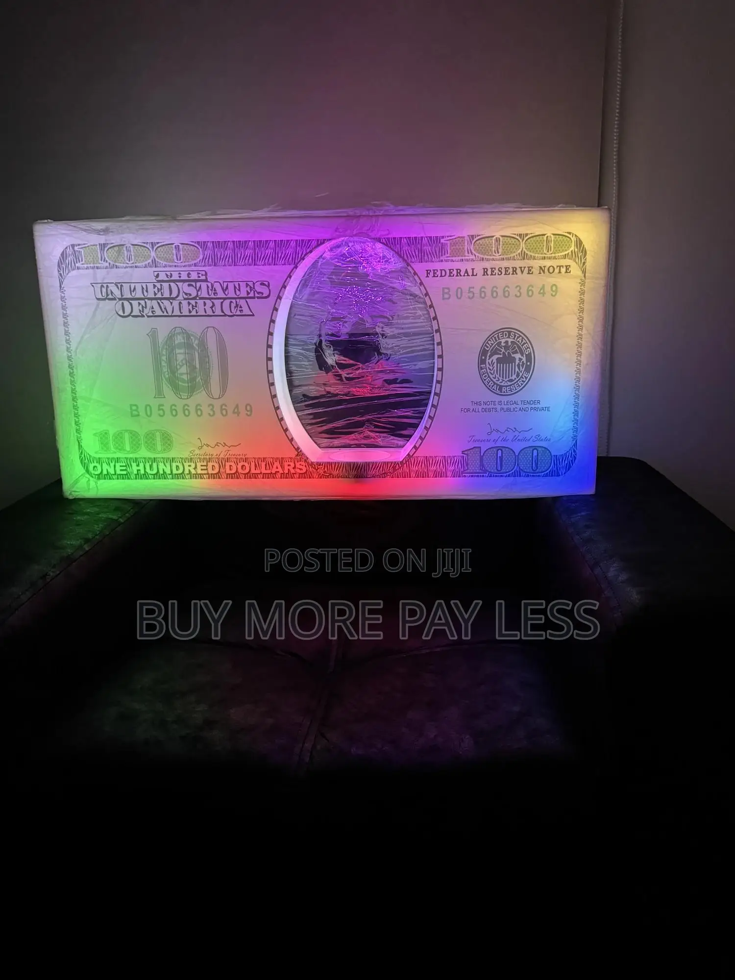 100 Dollar Bill Led Bottle Glorifier