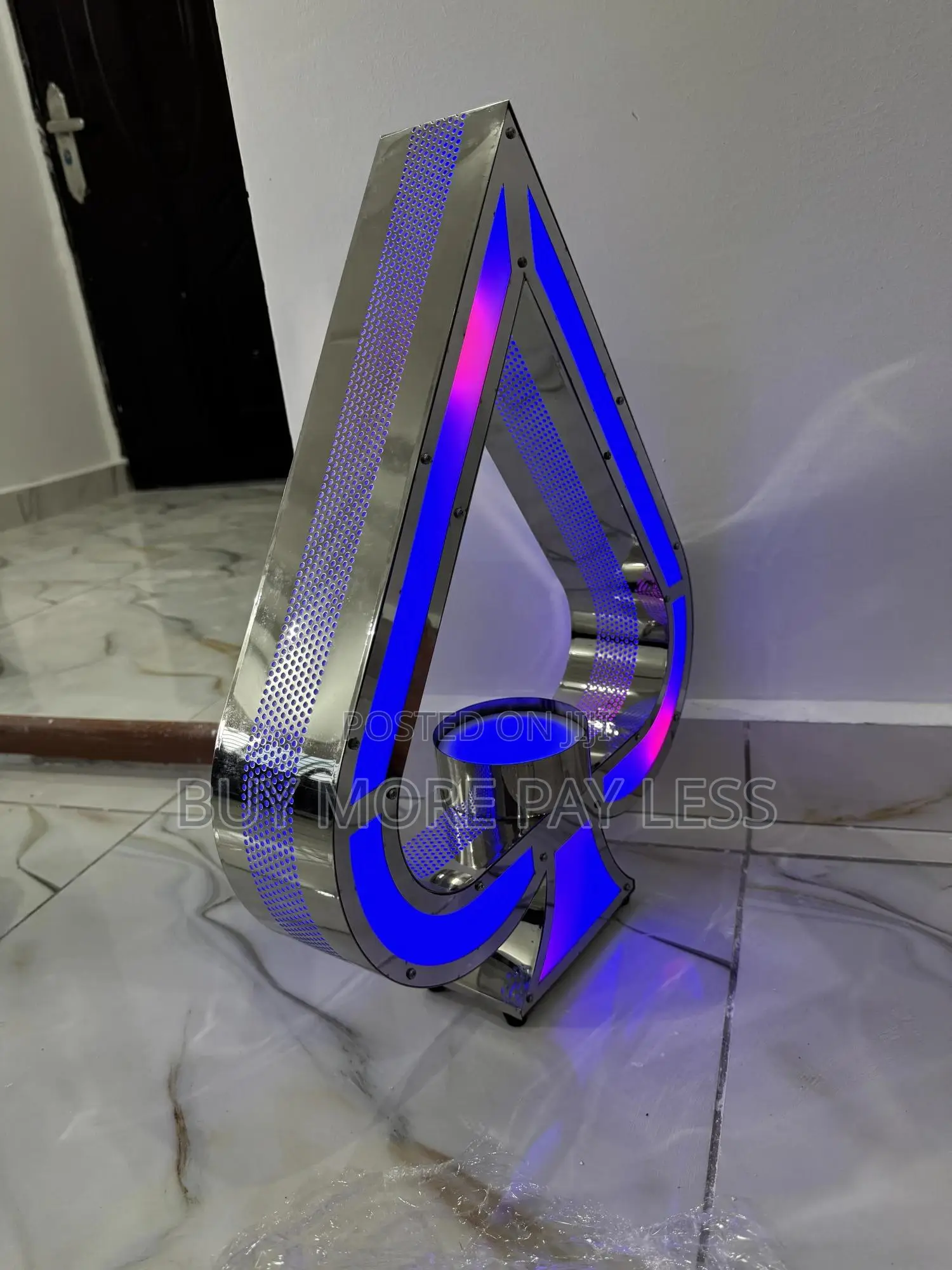 Ace Of Spade Led Bottle Glorifier 1in 1 Silver