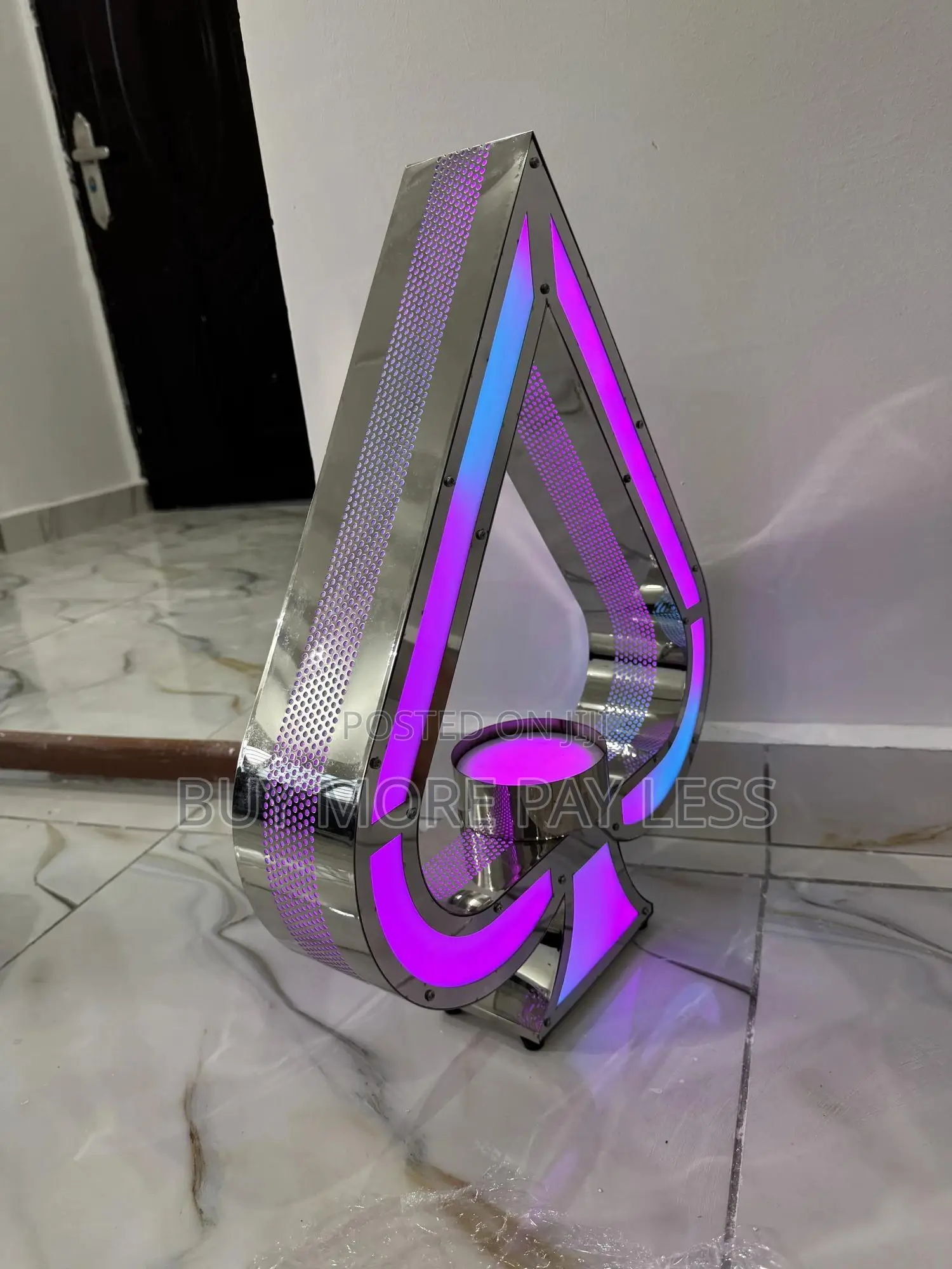 Ace Of Spade Led Bottle Glorifier 1in 1 Silver