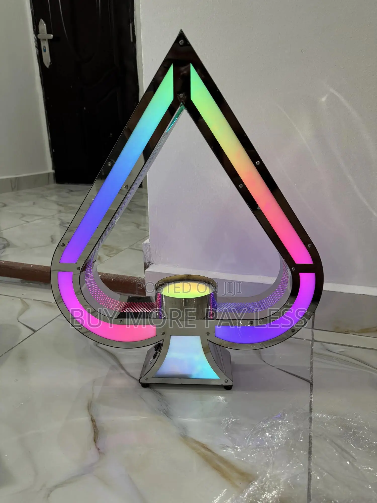 Ace Of Spade Led Bottle Glorifier 1in 1 Silver