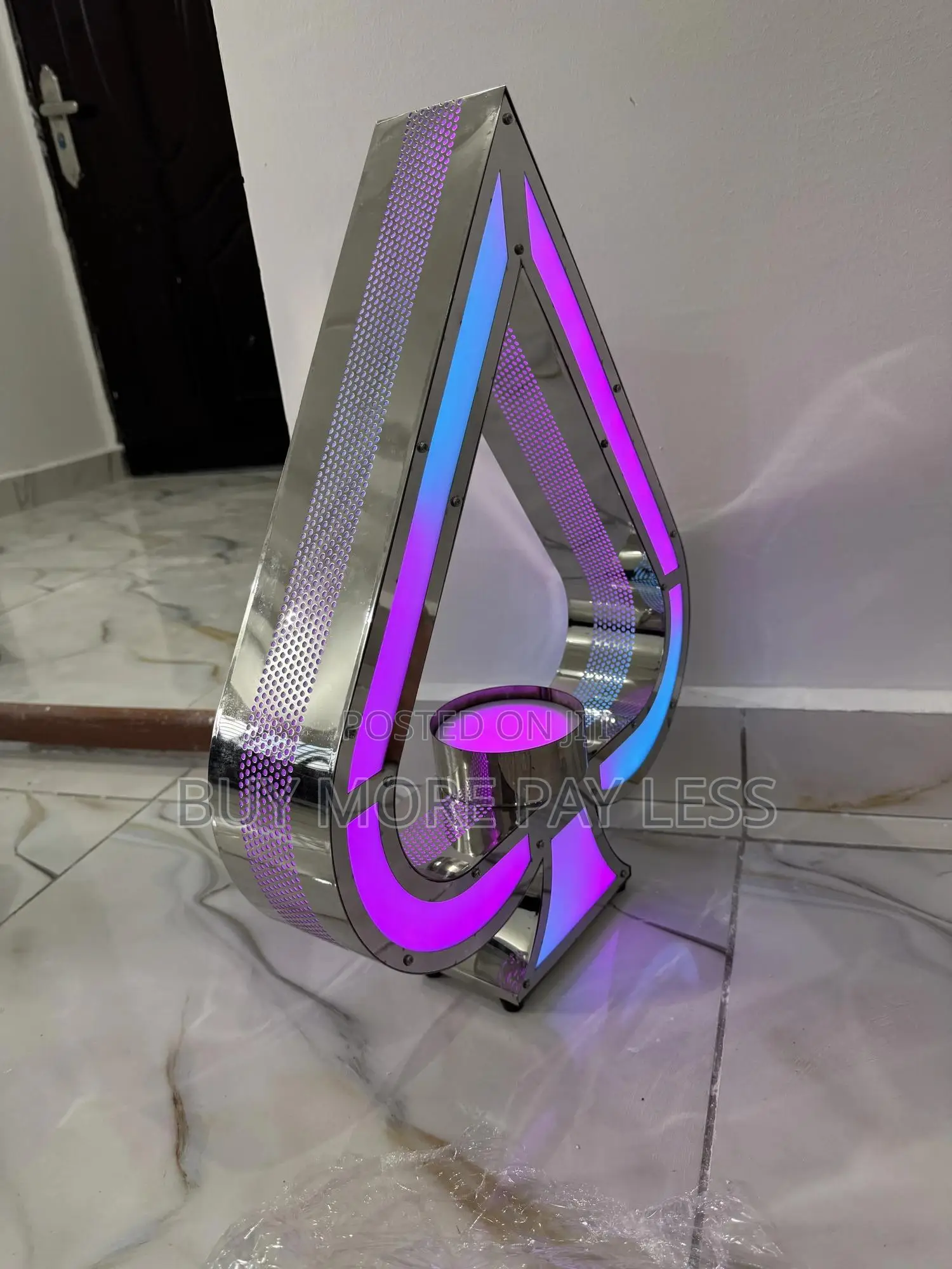 Ace Of Spade Led Bottle Glorifier 1in 1 Silver