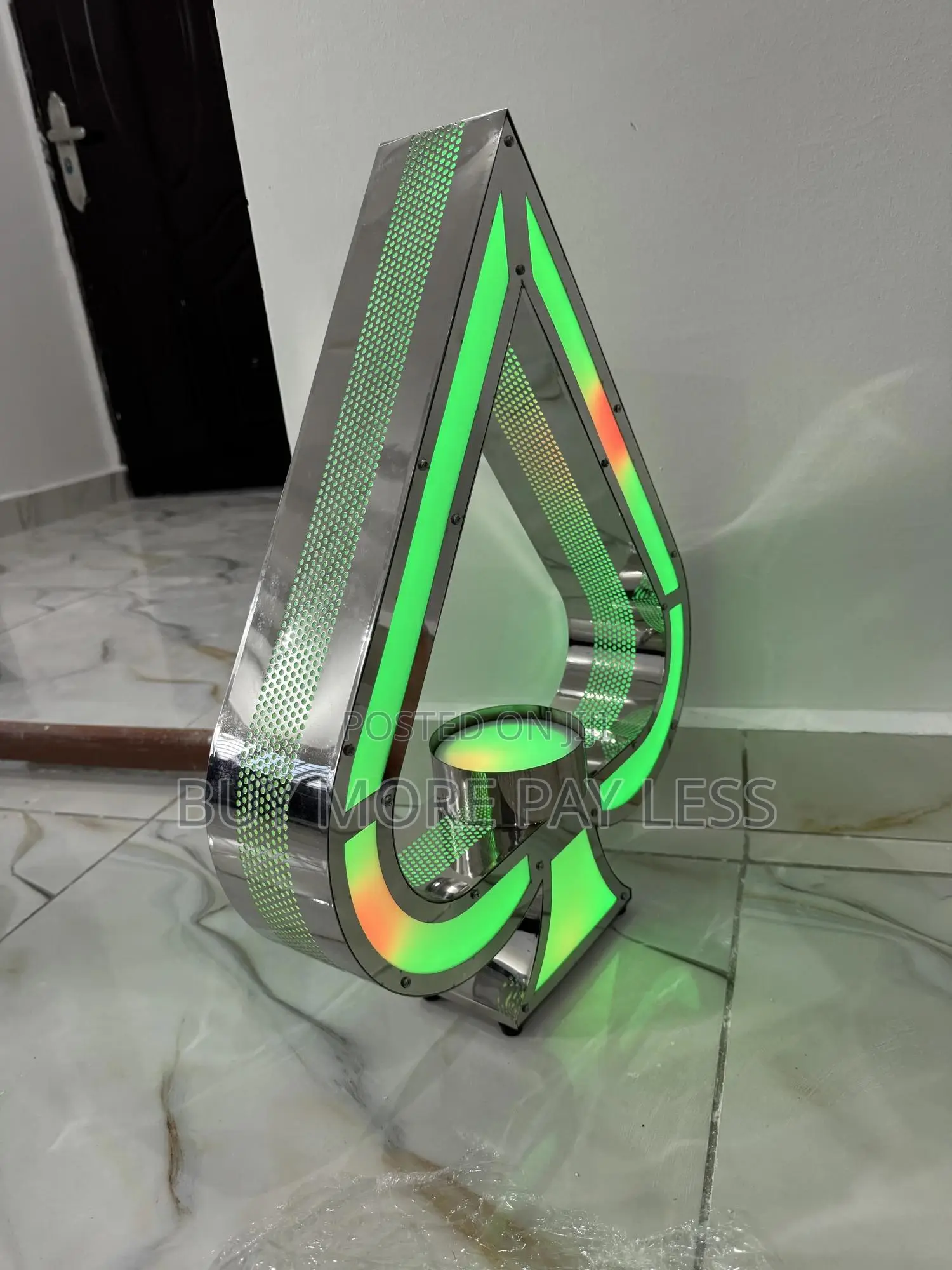 Ace Of Spade Led Bottle Glorifier 1in 1 Silver