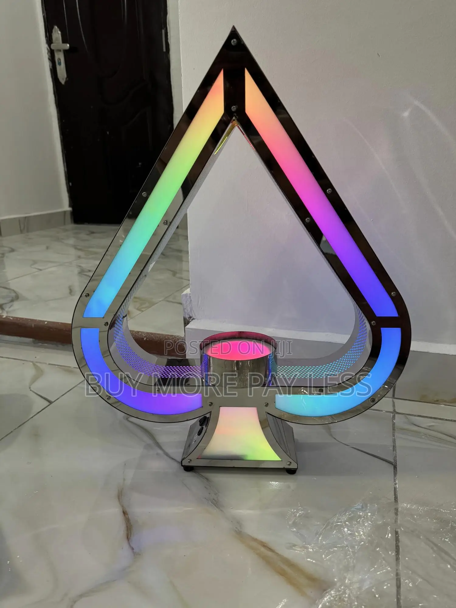 Ace Of Spade Led Bottle Glorifier 1in 1 Silver