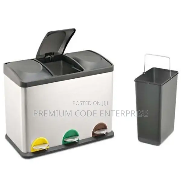 3-Compartment 45l Recycling Waste-Bin