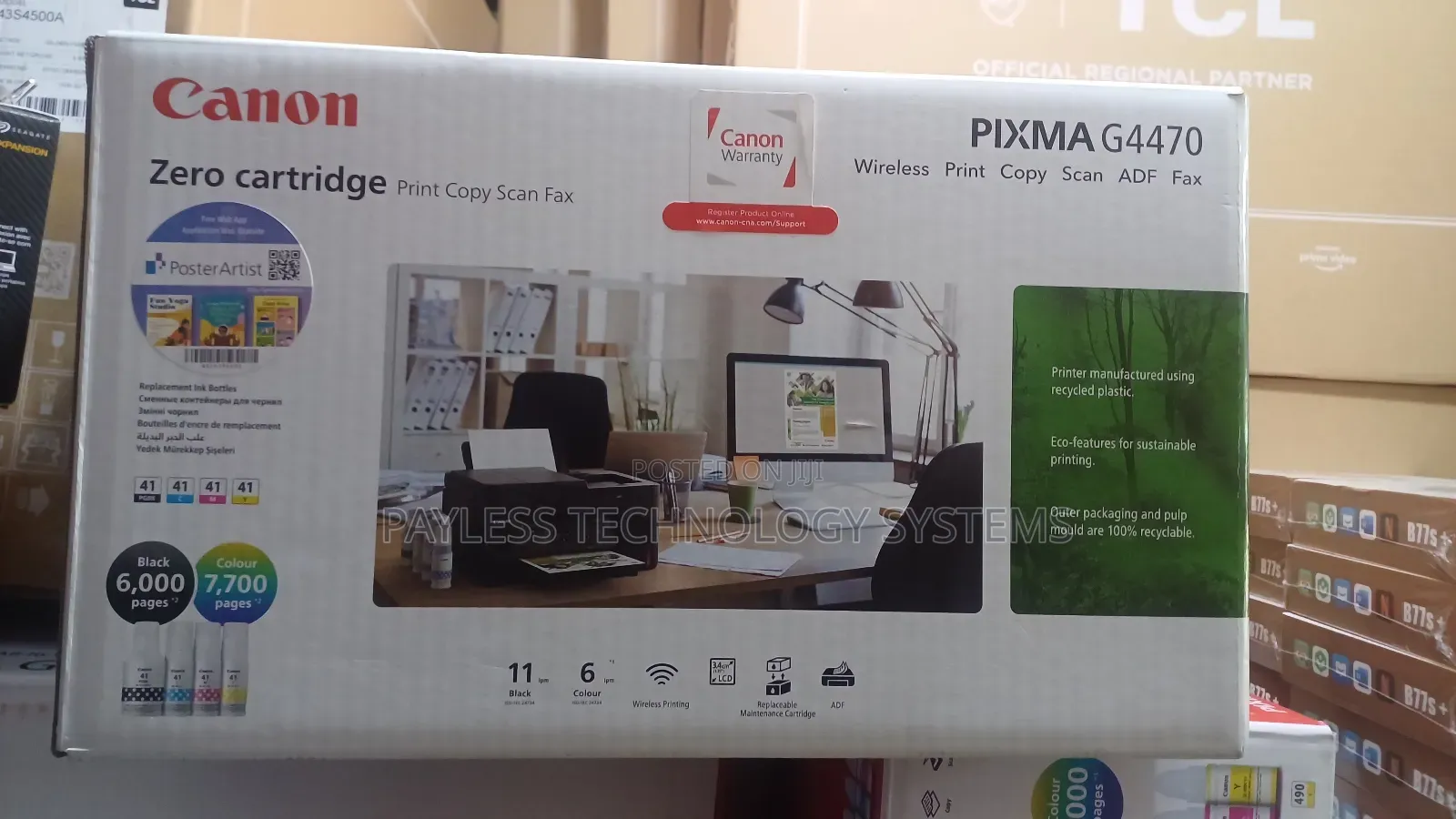 Canon G4470 4 in 1 – Print;Scan;Copy;Fax With Adf; Wifi