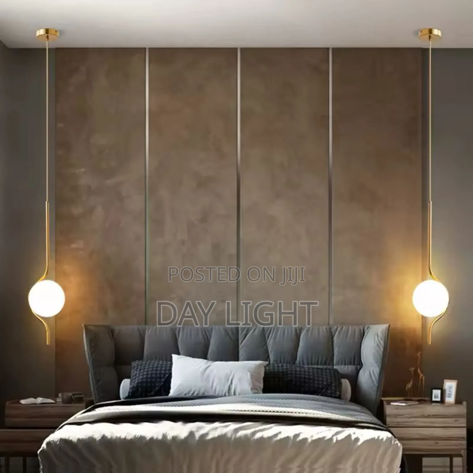Pair of Bedside Hanging Pendant Light