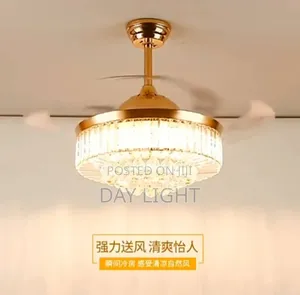 Golden Fan With Light