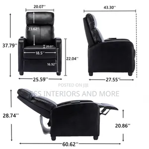 Leather Compact Massage Chair With Remote Control