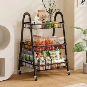 3 Tier Metal Rolling Cart