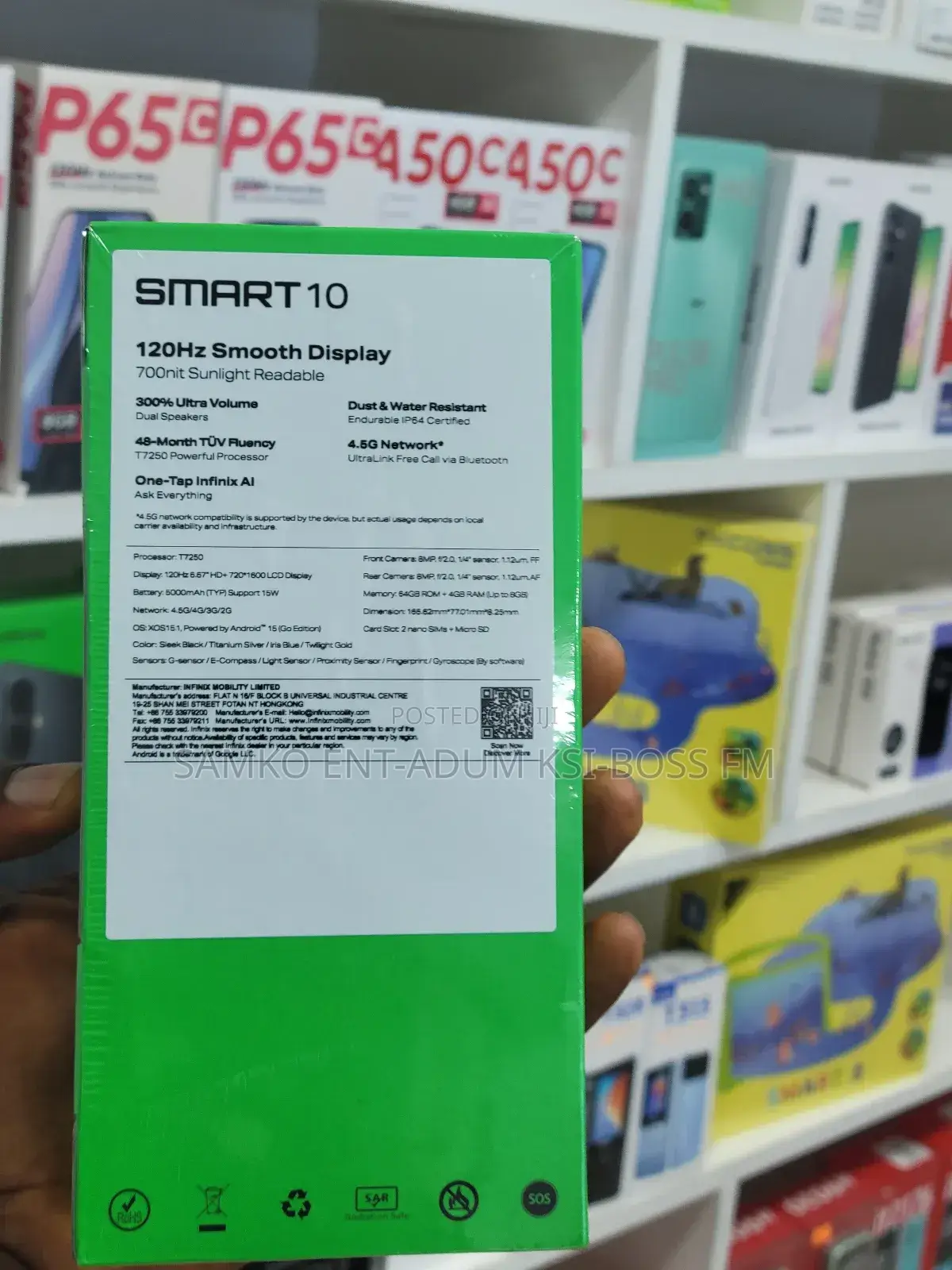 New Infinix Smart 10 128 GB Black