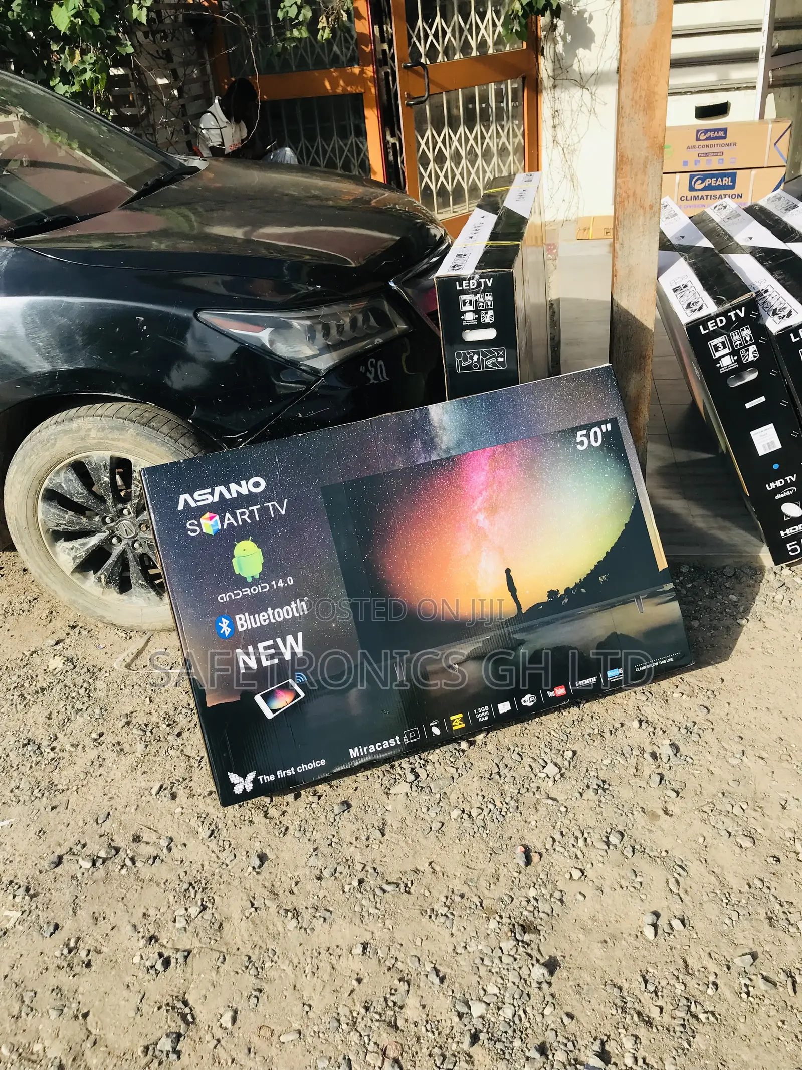 Original Black 50 Inch Smart Led Uhd Asano Android Tv