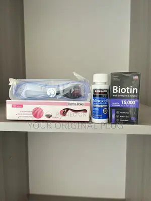 Kirkland Minoxidil, Derma Roller, Biotin (Supreme Combo)