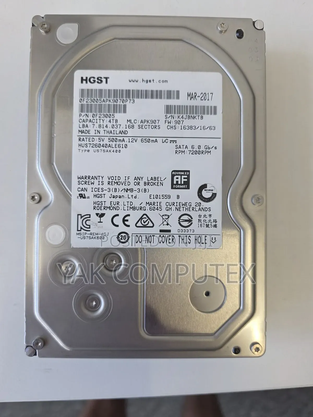 Hitachi Hgst 4tb 3.5" Nas Pc Dvr Hard Drive Hdd Sata