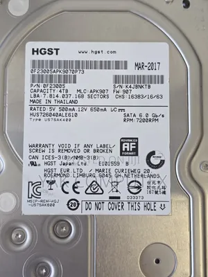 Hitachi Hgst 4tb 3.5" Nas Pc Dvr Hard Drive Hdd Sata