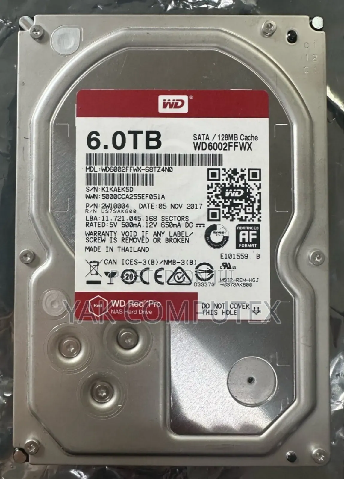 Western Digital Wd Red Pro 6tb Sata Hard Drive Tested 100%