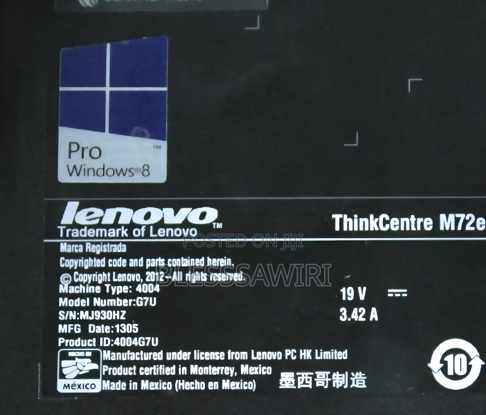 Desktop Computer Lenovo 4GB Intel Core i5 SSD 128GB