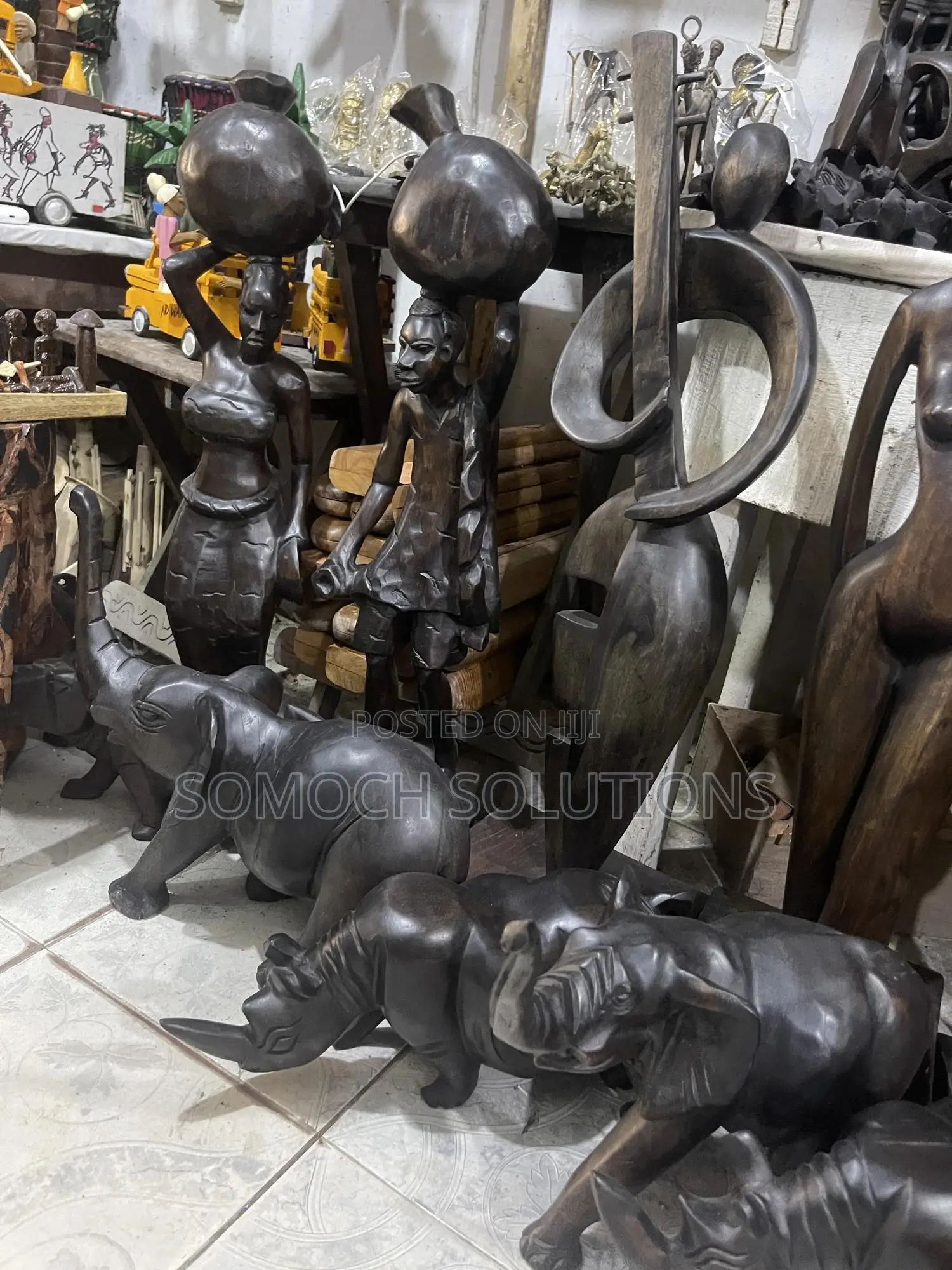 Carved Wooden Arts Sculptures Available in Different Designs
