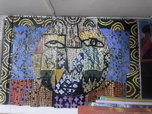 Abstract Arts Made From Wooden Slices of Wood to Be Assemble