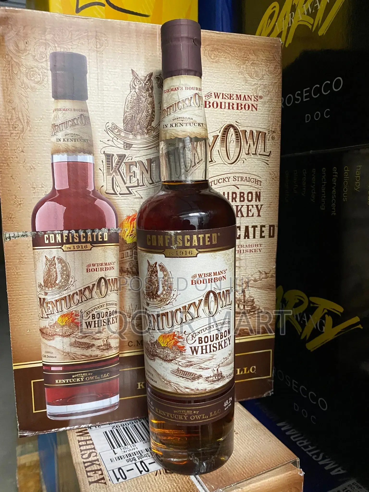 Kentucky Owl Bourbon Confiscated "Wiseman's Bourbon"