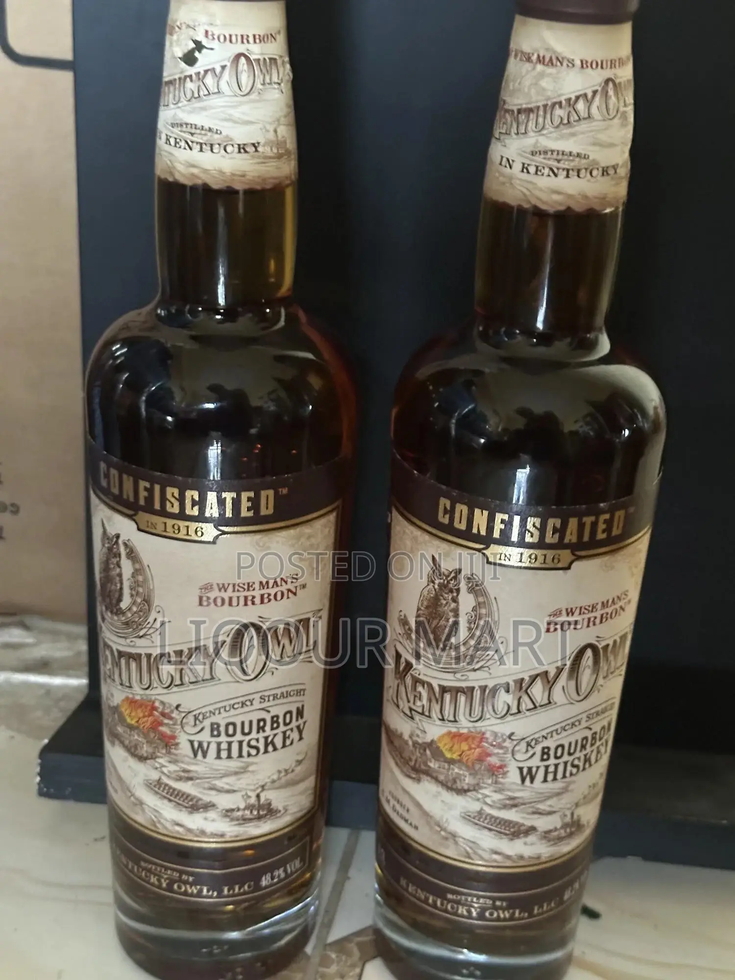 Kentucky Owl Bourbon Confiscated "Wiseman's Bourbon"