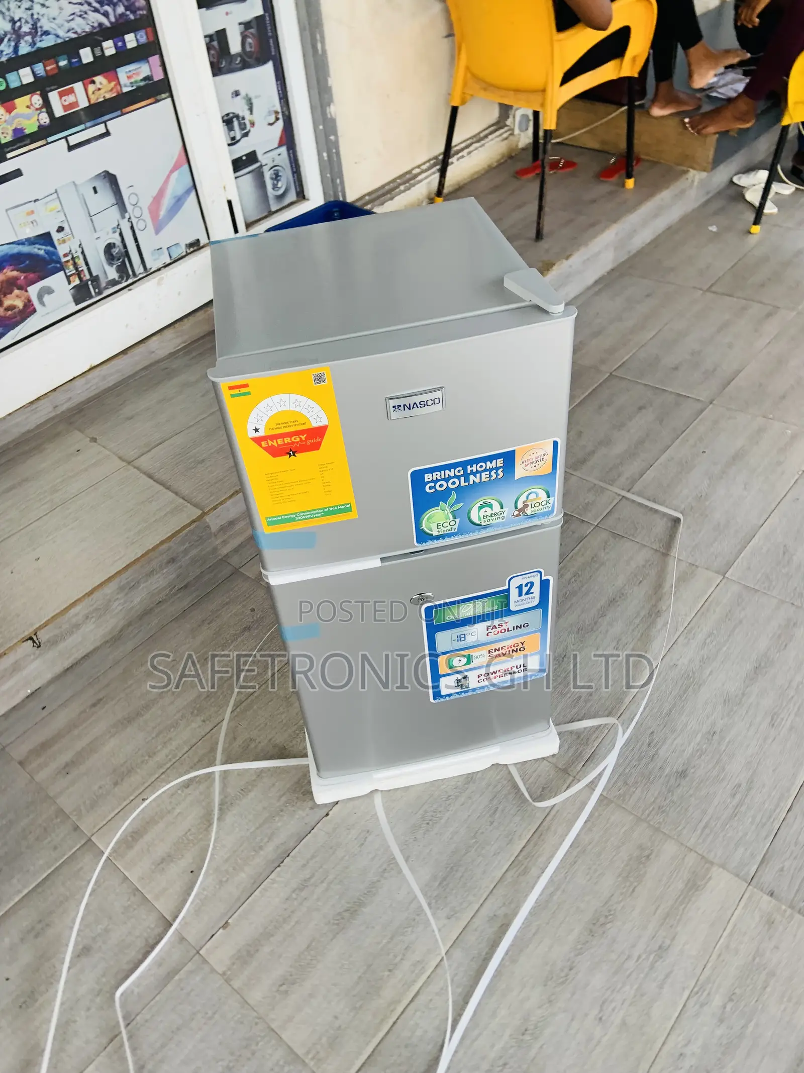Premium 90l Topfreezer Grey Nasf2-120 Doubledoor Fridge
