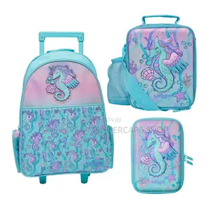 Smiggle Unicorn Trolley Backpack 3 Set