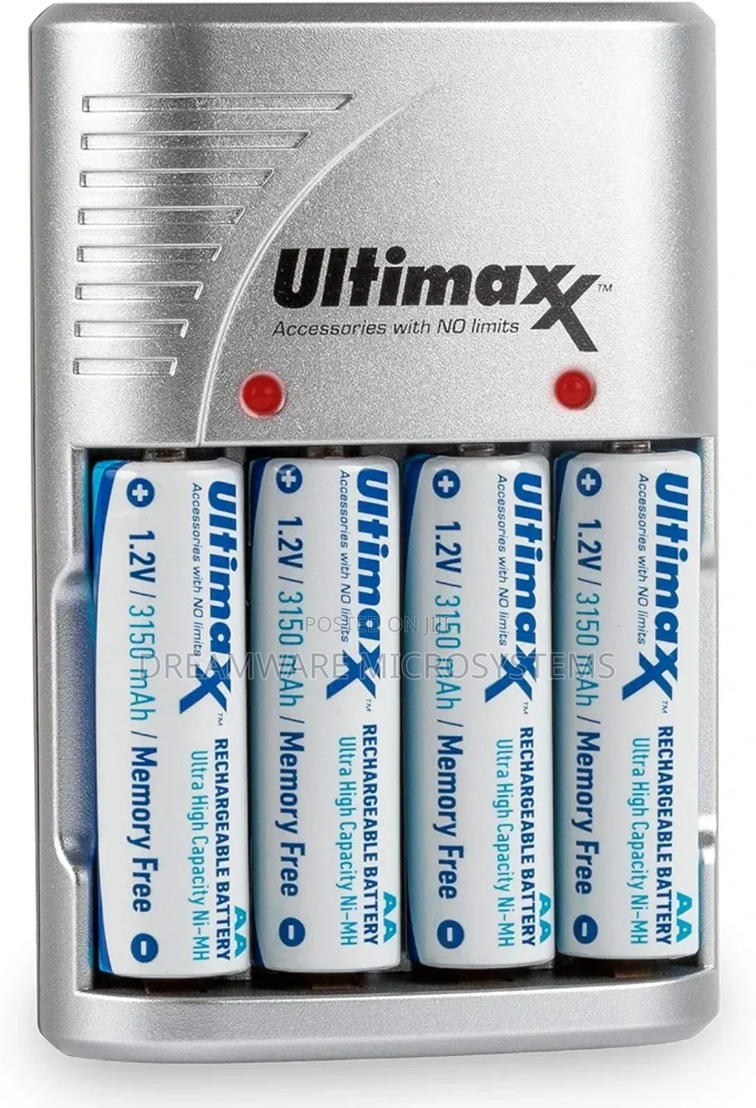 Ultimaxx 4 Port Rapid Charger With4aa Long Lasting Batteries