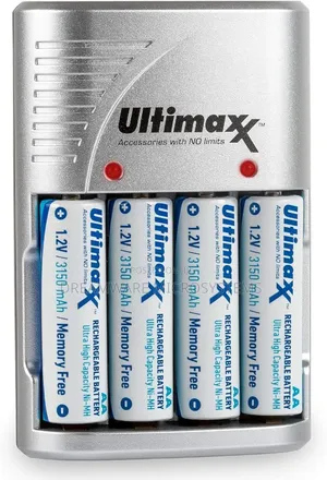 Ultimaxx 4 Port Rapid Charger With4aa Long Lasting Batteries