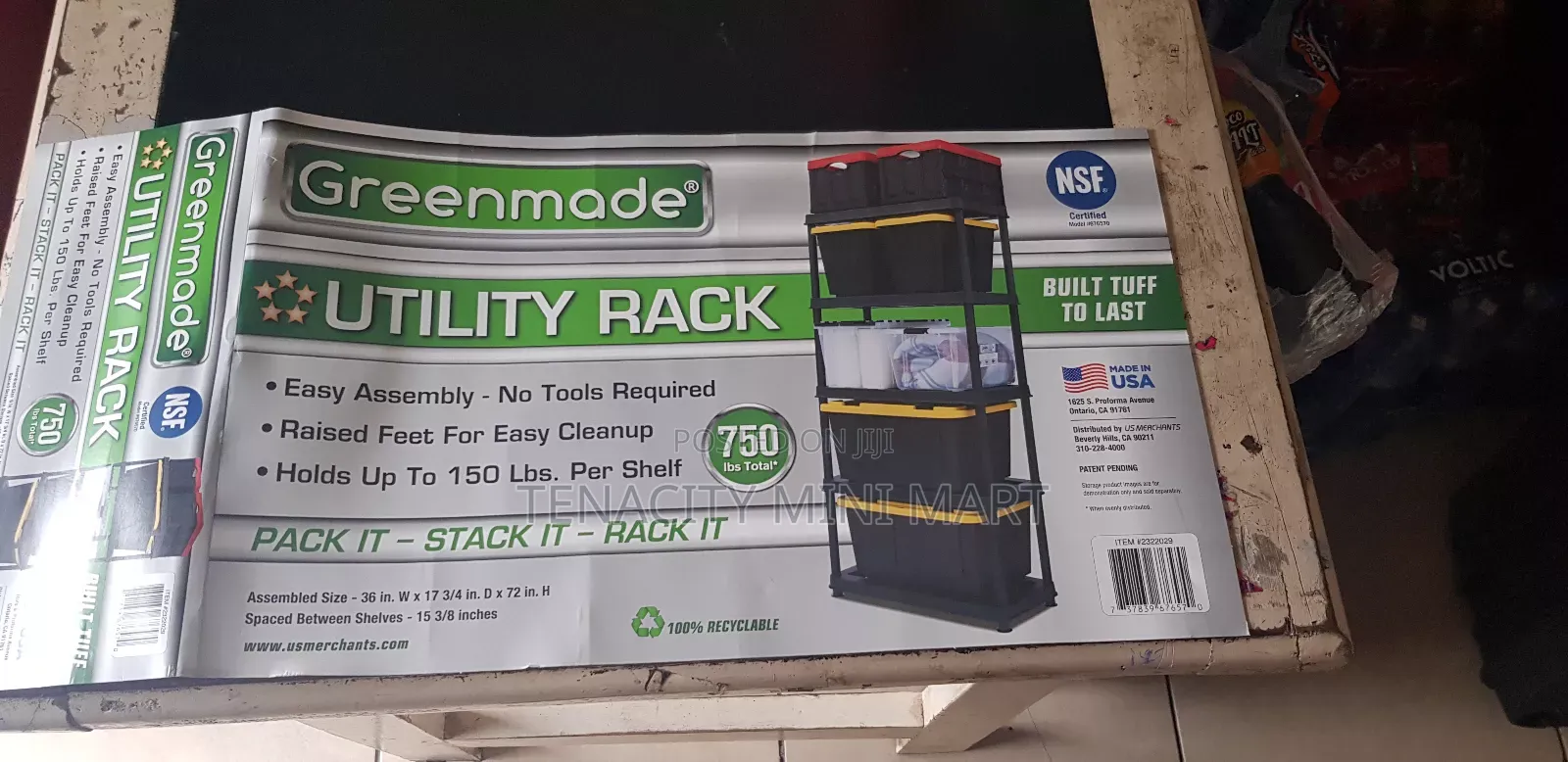 5 Tier / 4 Tier Greenmade Utility Rack From Usa
