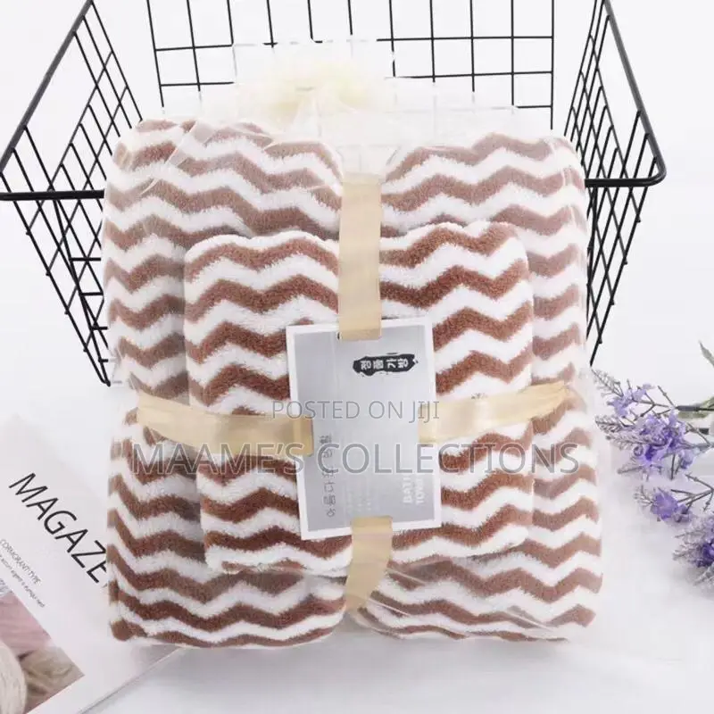 Luxurious Wave Towel Pattern Set ( 3 in 1)