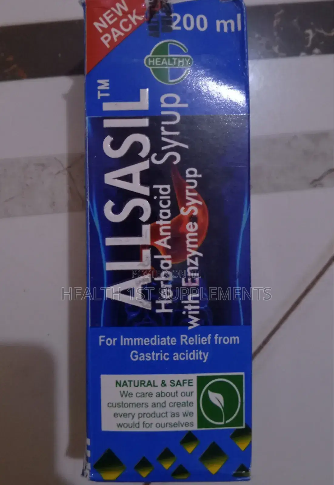 Allsasil Herbal Antacid With Enzyme Syrup 4 Stomach Ulcers