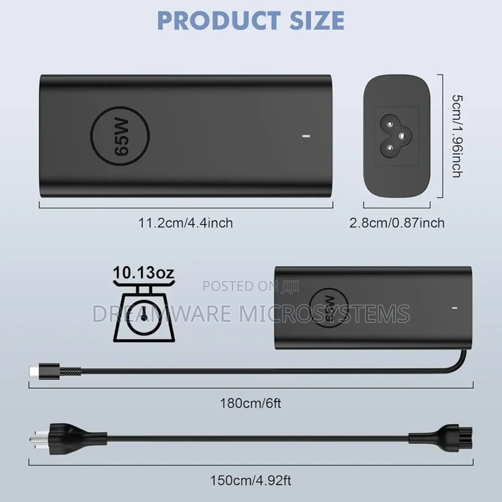 Dell Laptop Charger Usb C 65w 45 Watt - Slim Ac Adapter