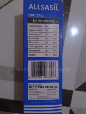 Allsasil Herbal Antacid With Enzyme Syrup 4 Stomach Ulcers