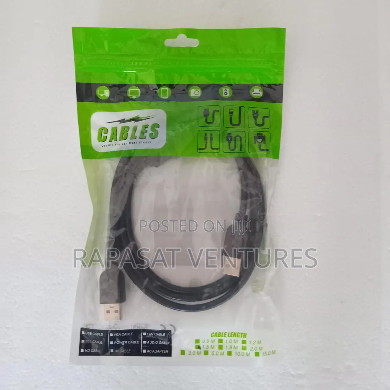 Usb 2.0 Male to Usb Male Cable 1.5m
