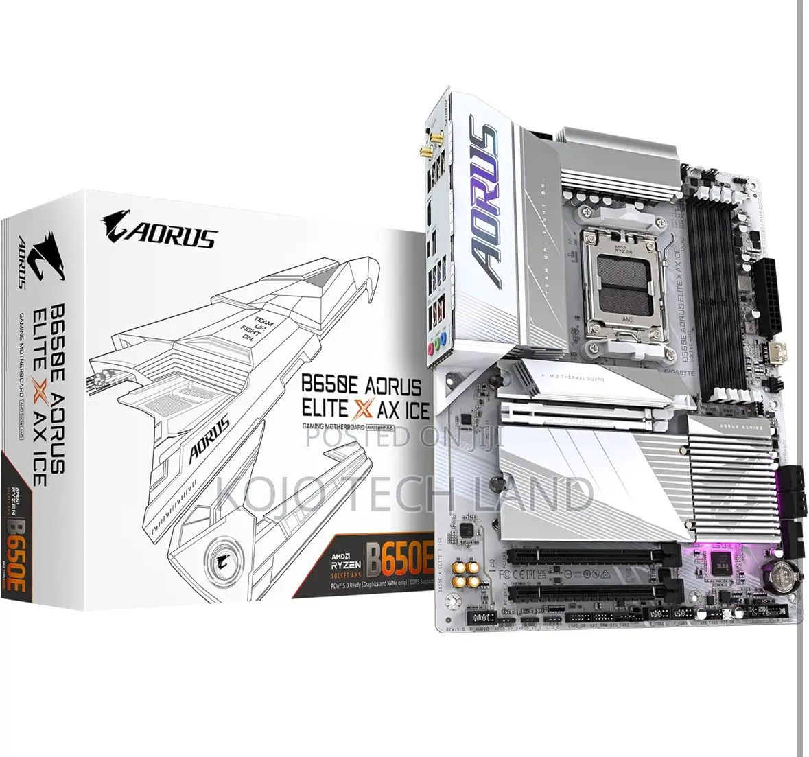 Gigabyte B650e Aorus Elite Ax Ice Motherboard Am5 Lga Amd