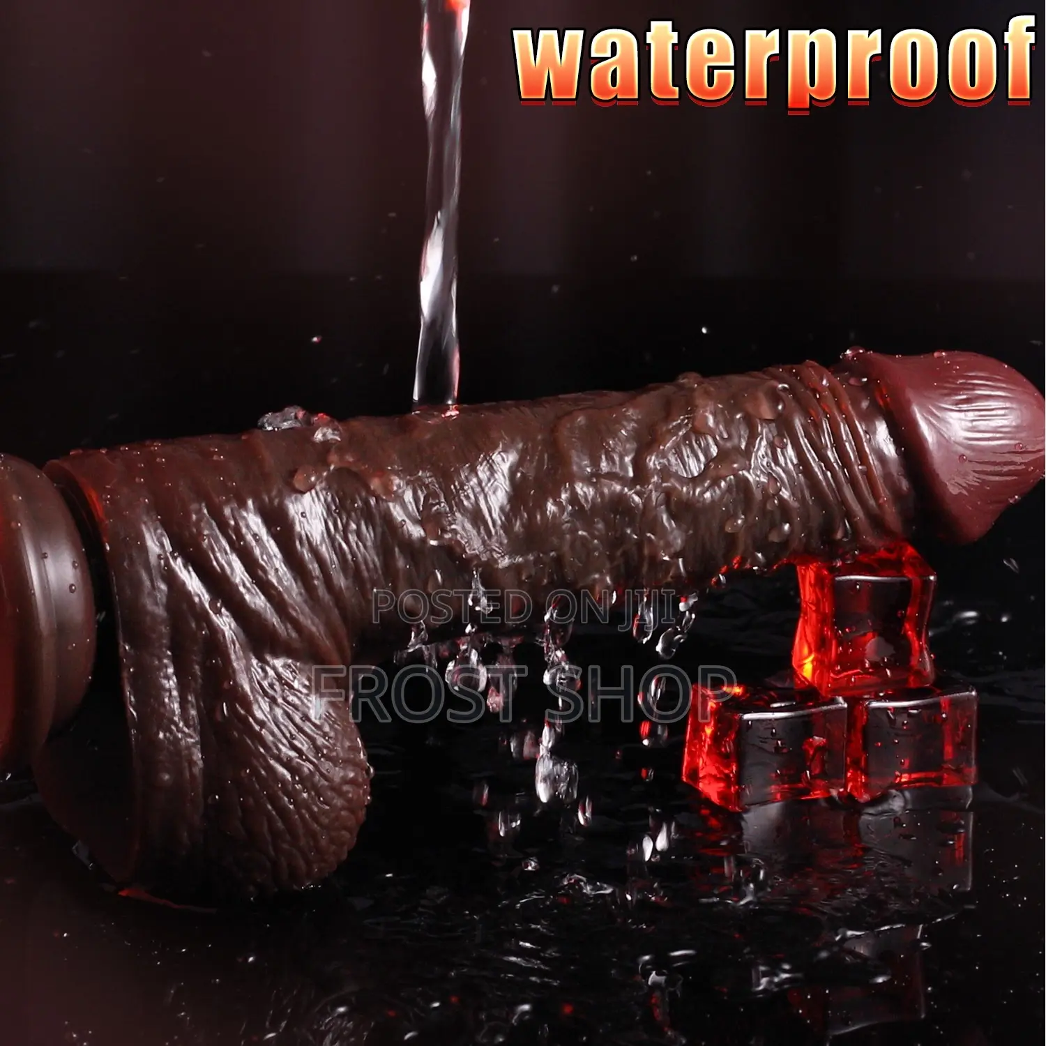 Realistic Brown Veins Texture Suction Cup Dildo With Balls