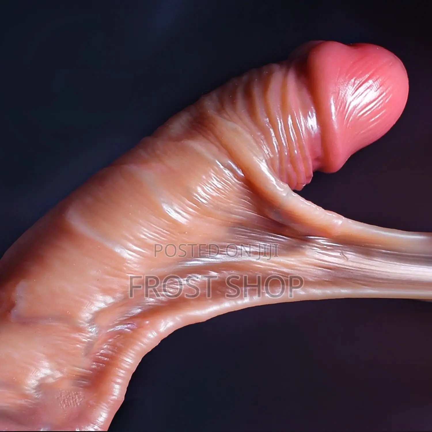 Realistic Brown Veins Texture Suction Cup Dildo With Balls