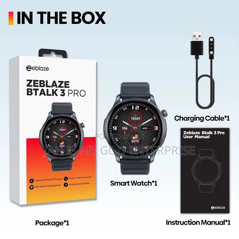 Zeblaze Btalk 3 Pro Smart Watch Amoled Display Smartwatch