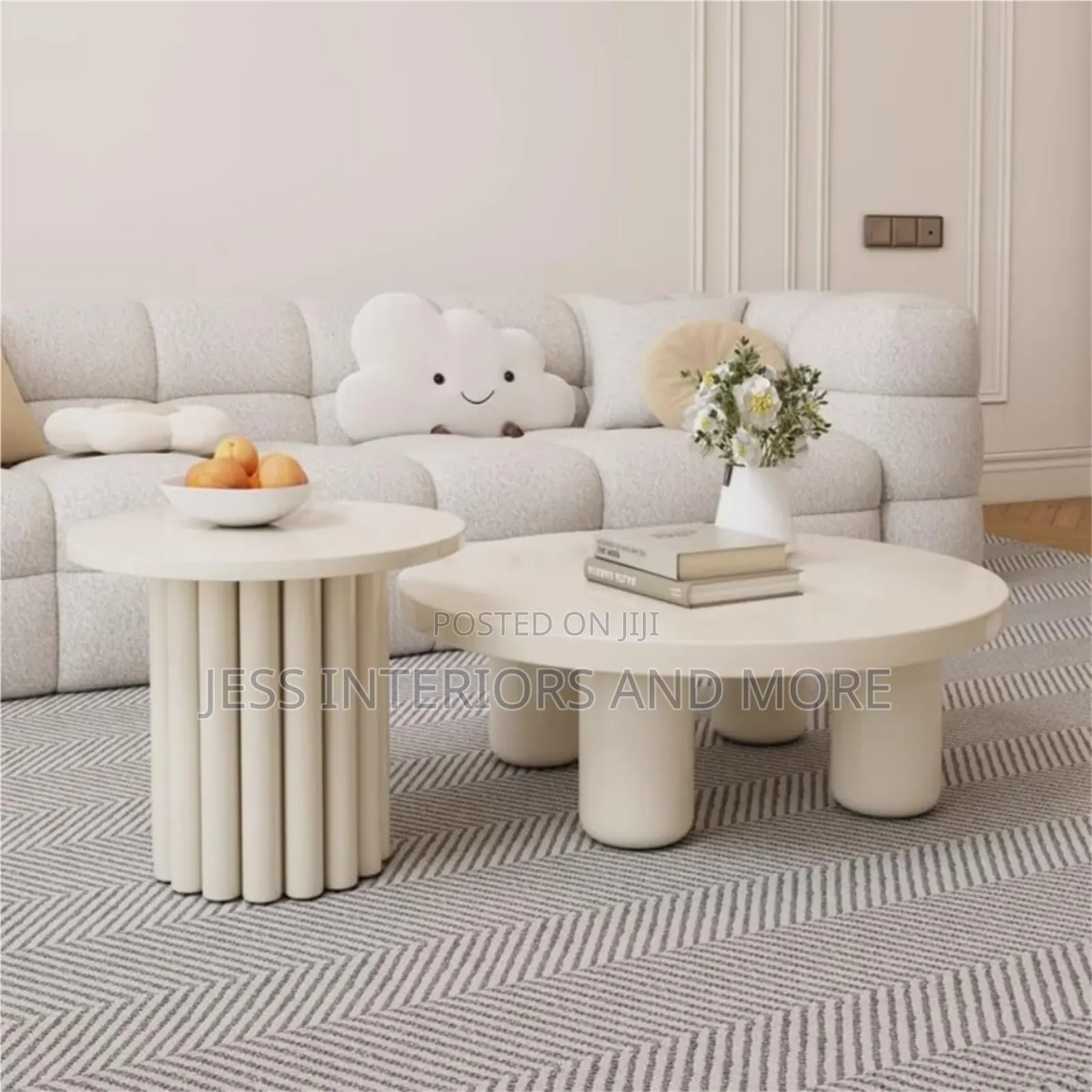 Center Table Set (Off- White)