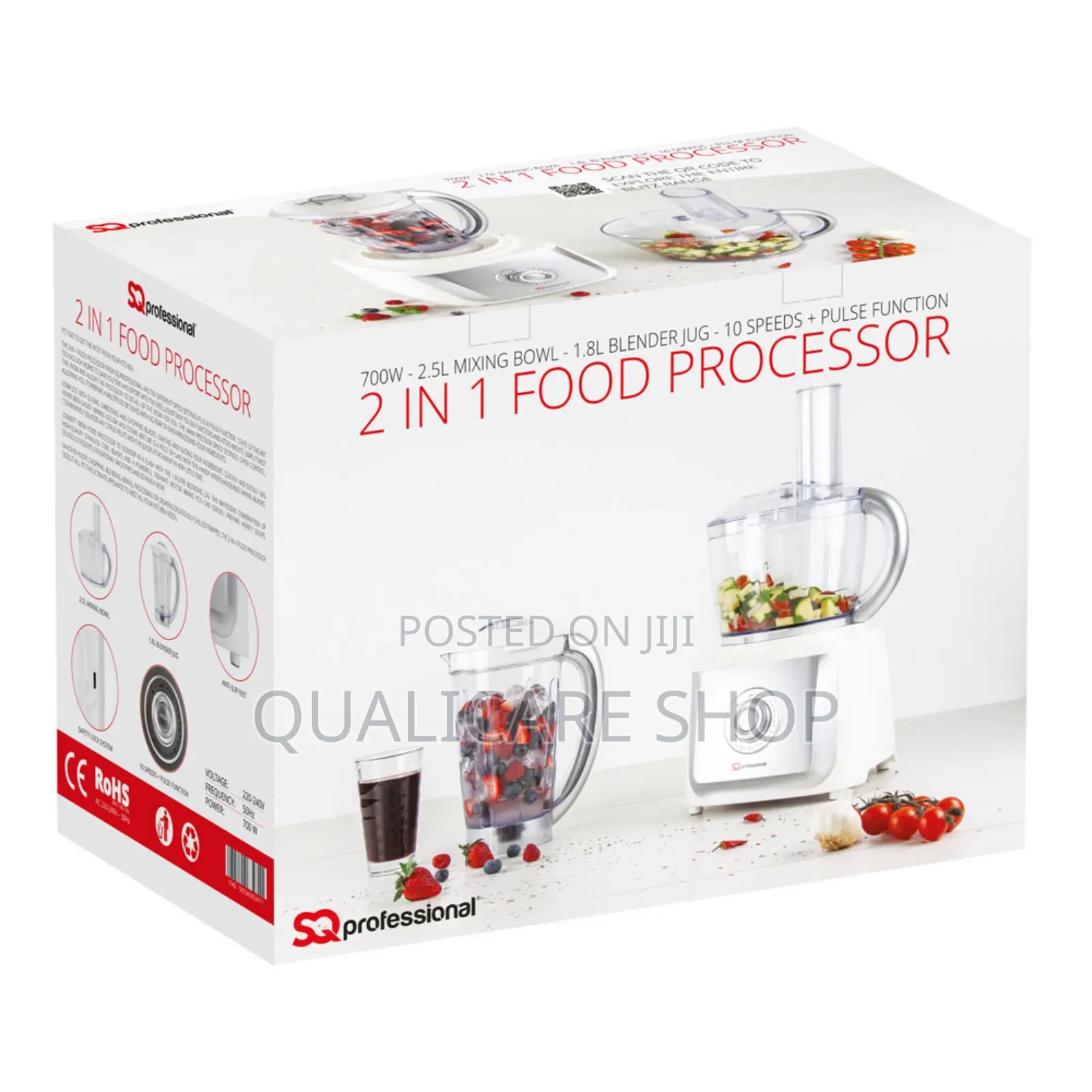 SQP 1.8 Litres Blender + 2.5 Litres Food Processor