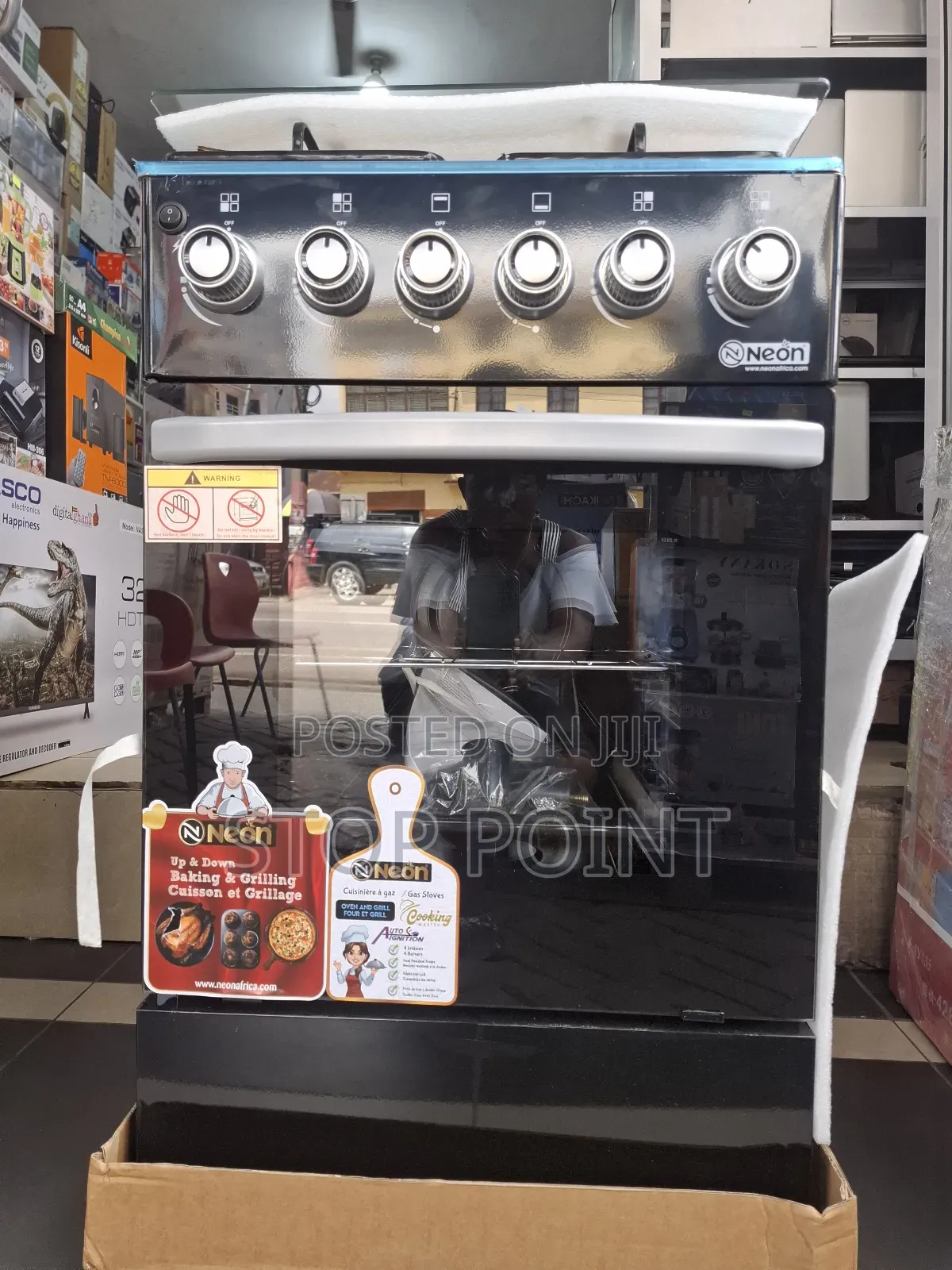 Durable 4 Burner Gas Cooker With Grill