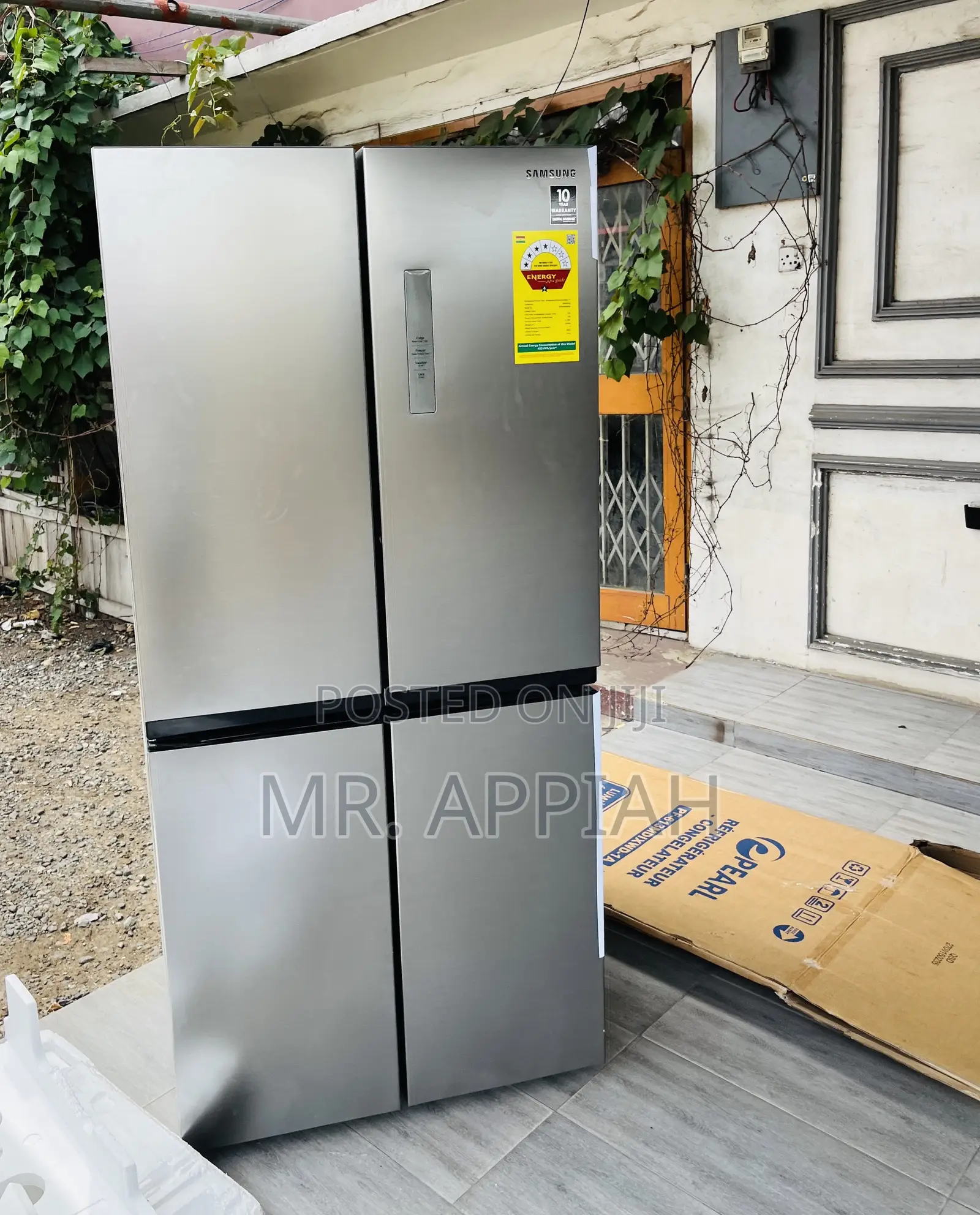 488ltr Side by Side Samsung Electric Refrigerator(Gray)