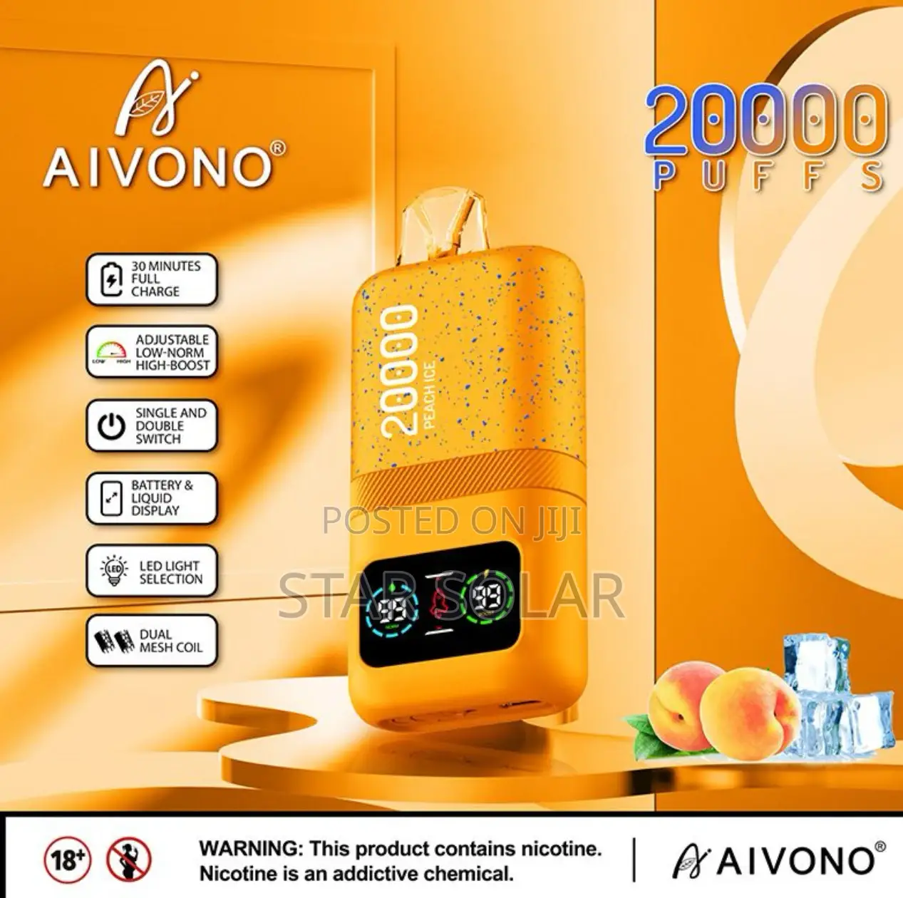 Rechargeable Aivono Vape Pen Puffs