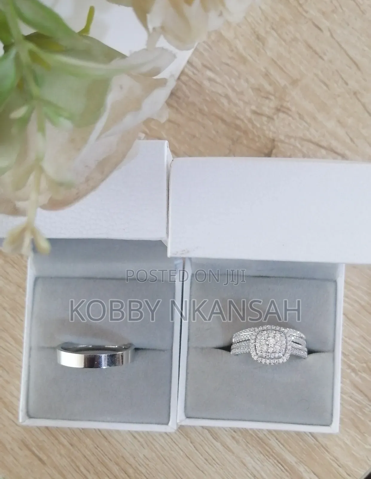 3set Silver Wedding Rings