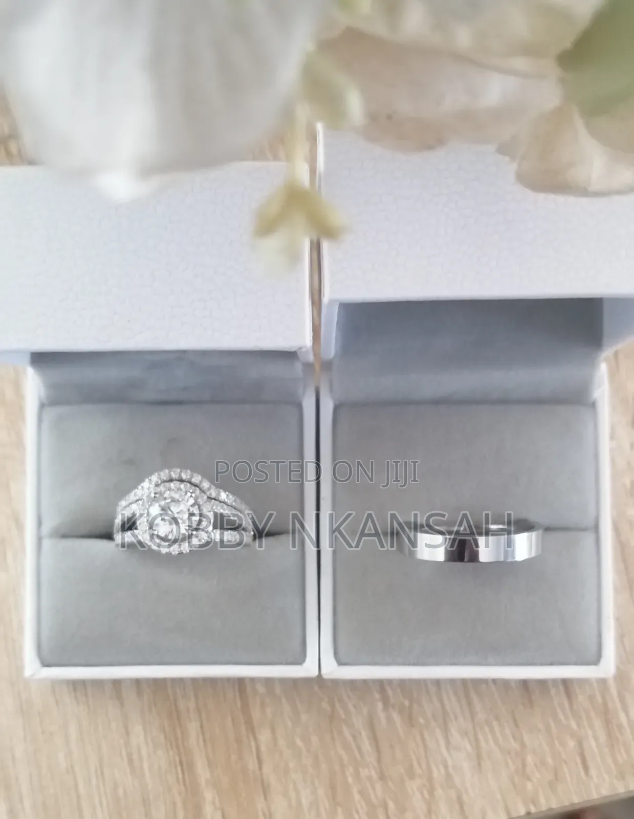 3set Silver Wedding Rings