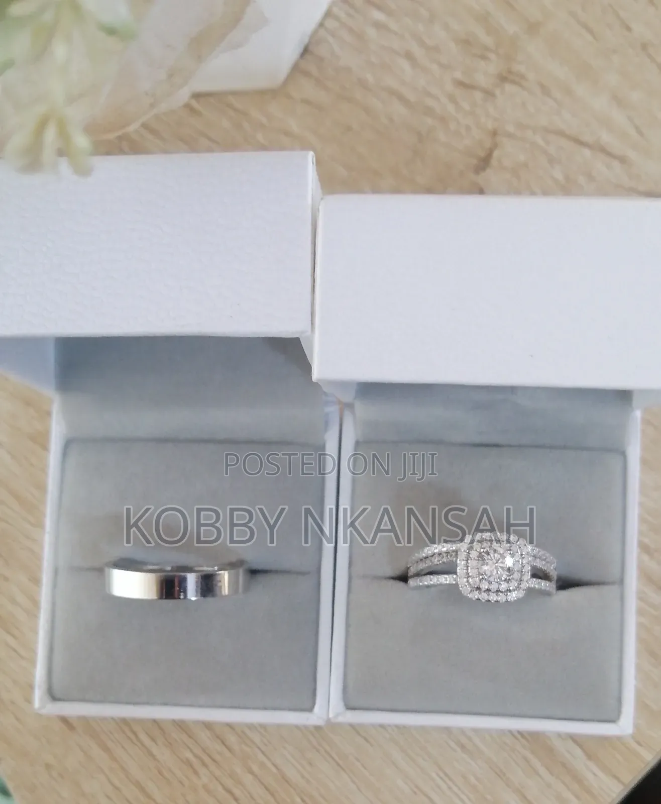 3set Silver Wedding Rings