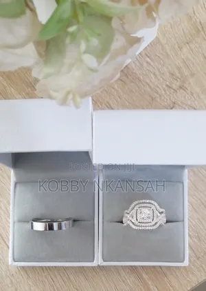 3set Silver Wedding Rings