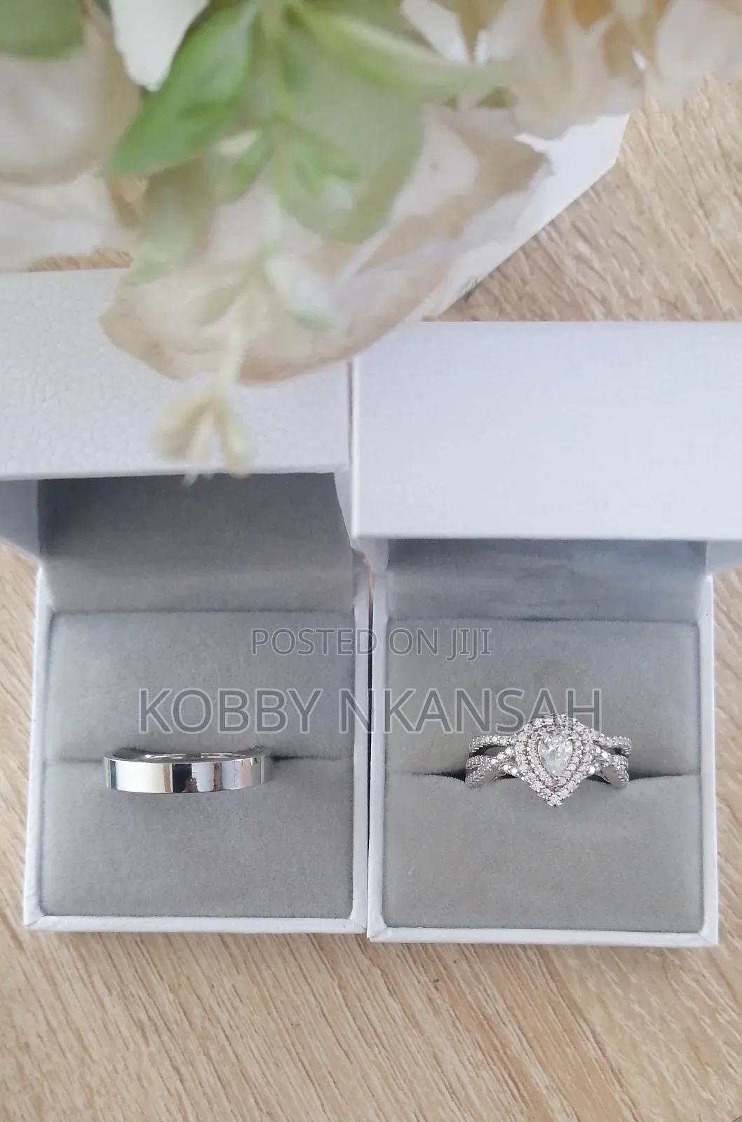 3set Silver Wedding Rings