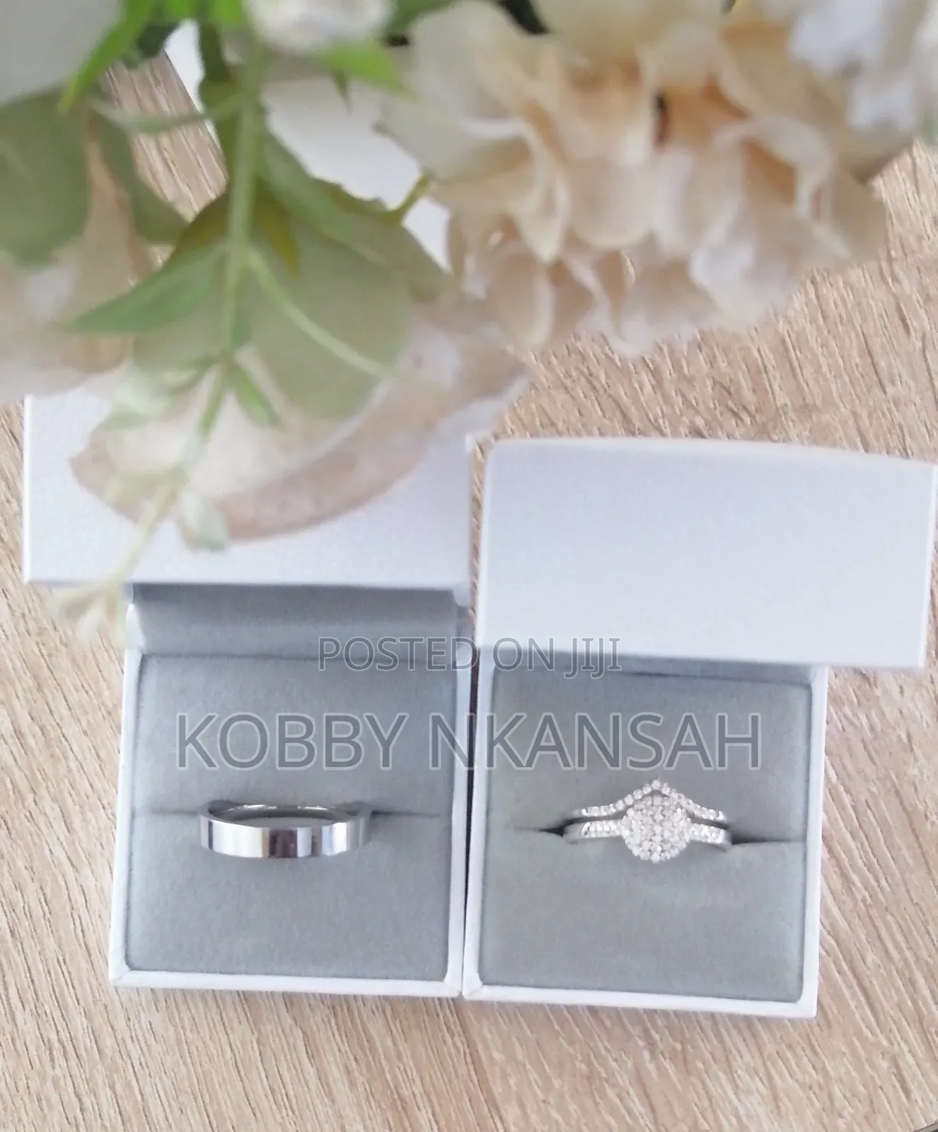 3set Silver Wedding Rings