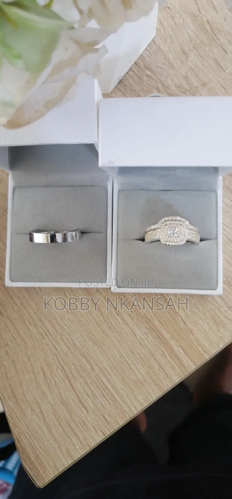 3set Silver Wedding Rings